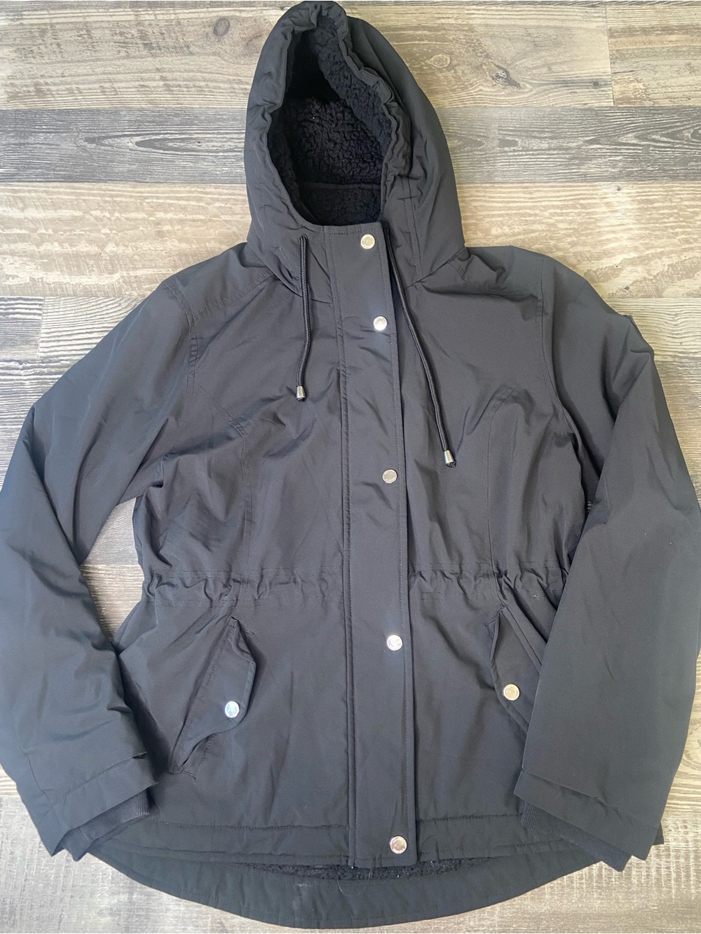 Hollister Black Hooded Puffer Jacket